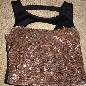 Glitter top wearable for the club fits a SMALL